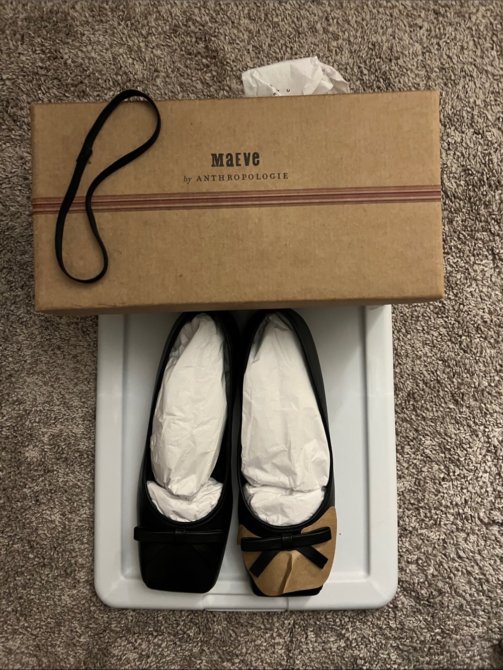Maeve by Anthropologie black Bow ballet Flats